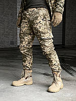 Военные мужские утепленные штаны пиксель на флисе ВСУ, мужские военные штаны пиксель на зиму