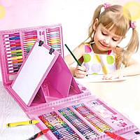 Чемодан с карандашами и фломастерами, Детский набор для рисования 208 (208 предметов), DEV
