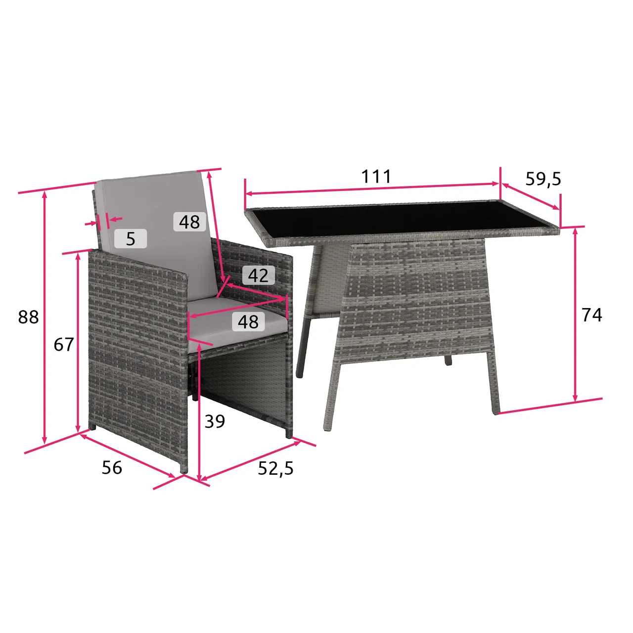 Набор мебели из ротанга Lozanna, 2+1 - фото 8 - id-p2082277465