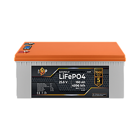 Акумулятор LP LiFePO4 25,6V - 160 Ah (4096Wh) (BMS 150A/75А) пластик LCD