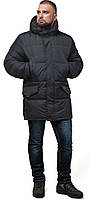 Стильна куртка чоловіча зимова графітова модель 27055