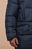 Комфортна куртка зимова чоловіча темно-синя модель 27055, фото 6