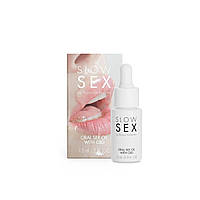 Съедобное массажное масло для интимных зон Bijoux Indiscrets SLOW SEX Oral Sex Oil CBD (15 мл)