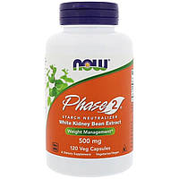 Белая фасоль фаза 2 Now Foods Phase 2 500 мг 120 капсул (NF3021) TM, код: 1772457