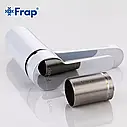 Змішувач для умивальника Frap F1041, білий/хром, фото 4