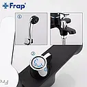 Змішувач для ванни Frap F3242, чорний/хром, фото 3