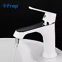 Змішувач для умивальника Frap F1031, білий/хром, фото 3