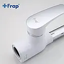 Змішувач для кухні Frap F4453-03 з гнучким виливом, білий/хром, фото 6