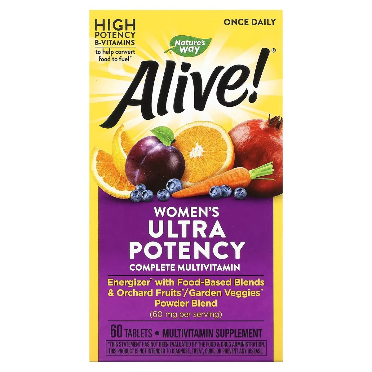Вітаміни Для Жінок, nature's Way, Alive! Ultra Potency Multi-Vitamin, 60 Таблетки