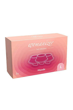 Змінні насадки Womanizer Premium Eco (3 шт.), L, рожеві, фото 2