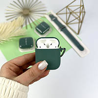 Силиконовый чехол для AirPods 1/2 Pine green (55)