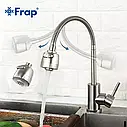 Змішувач для кухні Frap F44899-1 з гнучким виливом, 2 режими, фото 3