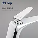 Змішувач для умивальника Frap F1058-2 високий, білий/хром, фото 4
