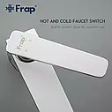 Змішувач для умивальника Frap F1058-2 високий, білий/хром, фото 5
