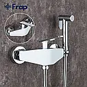 Змішувач для душу з гігієнічною лійкою Frap F2058, білий/хром, фото 4