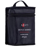 Скетч-маркеры Santi 24 цв двусторонние в сумке