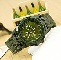 Военные мужские наручные часы зеленые "Wr"