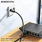 Мережевий кабель BOROFONE BUS01 Category 6 Gigabit network cable(L=3M) Black, фото 4