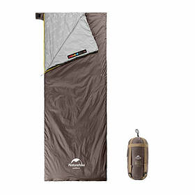 Спальник надлегкий Naturehike Summer LW180 NH21MSD09 правий, (15°C), p-p XL,  коричневий