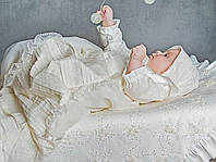 Рубашка крестильная Mimino baby. Семейные ценности молочная-6-12 мес-71-81