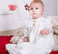 Рубашка крестильная Mimino baby. Ангелочек золото-0-6мес-64-71