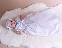 Рубашка крестильная Mimino baby. Маленький Джентльмен белая-0-6мес-64-71