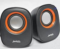 Колонки 2.0 JEDEL JD-M600 (Q-106) USB + 3.5mm, 2x3W, 90Hz- 20KHz, з регулятором гучності, Black/Red, BOX, Q50