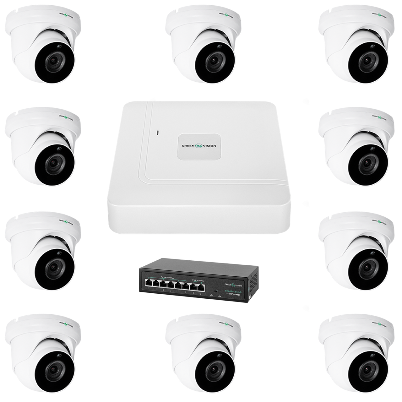 Комплект видеонаблюдения на 9 камер GV-IP-K-W77/09 5MP - фото 1 - id-p2082351147