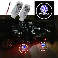 Проектор подсветка логотипа PASSAT для дверей VW (Фольксваген) Passat (B6, B7) 2011-2016 - Белый+LOGO