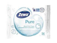 Туалетний папір вологий Pure 42шт ТМ ZEWA "Wr"
