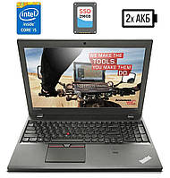 Ноутбук Lenovo ThinkPad T550 / 15.6" (1366x768) TN / Intel Core i5-5200U (2 (4) ядра по 2.2 - | всё для тебя