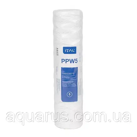 Картридж із поліпропіленової нитки ITAL PPW 2,5"x10" 5 мкм (PPW50IT), фото 1