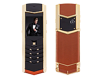 Кнопочный телефон H-Mobile V1 (Hope V1) brown-gold. Vertu design