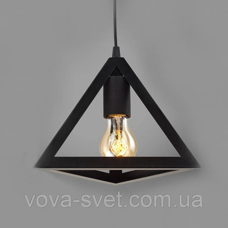 Подвесной светильник [ Black Triangle Loft ] (треугольник) - фото 1 - id-p376992107