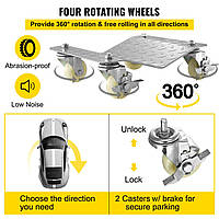 2 Pcs 12 "X16" SET OF RANGING AID VEHICLE REPAIR SLIDES WITH 4 REMOVABLE ROLLERS