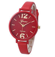 Красные женские часы Geneva "Wr"