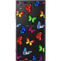 Чехол силиконовый на телефон Sony Xperia XA1 Plus G3412 Красочные мотыльки "4761u-1129-58250"