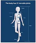 Лялька BJD шарнірна 56 см 1/3, 31 точка артикуляції, лялька нюд з авторським макіяжем, фото 10