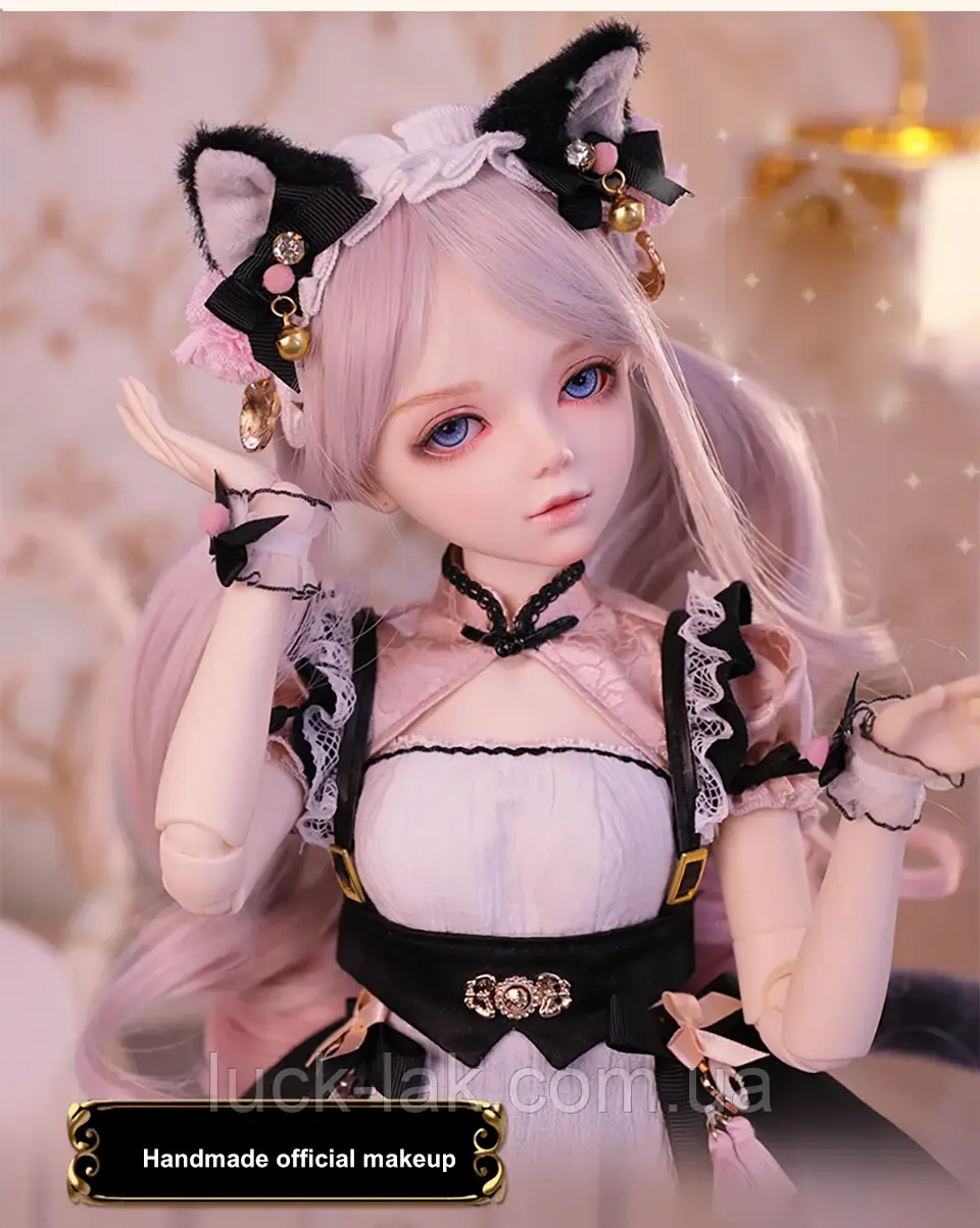 Лялька BJD шарнірна 60 см 1/3, 31 точка артикуляції, лялька в спідній білизні, макіяж, перука