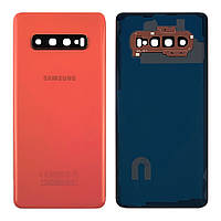 Задняя крышка Samsung Galaxy S10 Plus G975F розовая оригинал Китай со стеклом камеры