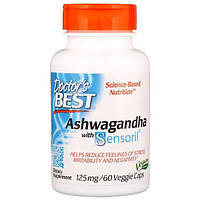 Ашваганда Doctors Best Ashwagandha Featuring Sensoril 125 mg 60 Veg Caps SP, код: 8138213
