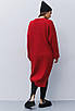 Плаття в'язане міді з розрізом червоне 101945 (2000000122366), фото 2
