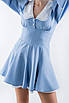 Плаття міні з емітацією корсету та комірцем блакитне 83356 (2000000122625), фото 2
