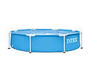 Каркасний круглий басейн Intex 28205 на 1828 л для заміського будинку 244 х 244 х 51 см Синій, фото 7