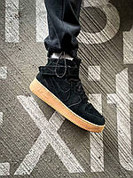 Зимові Кроссовки на хутрі Nike  Air Force 1 High  Fur "Black" мужские зимние Кроссовки