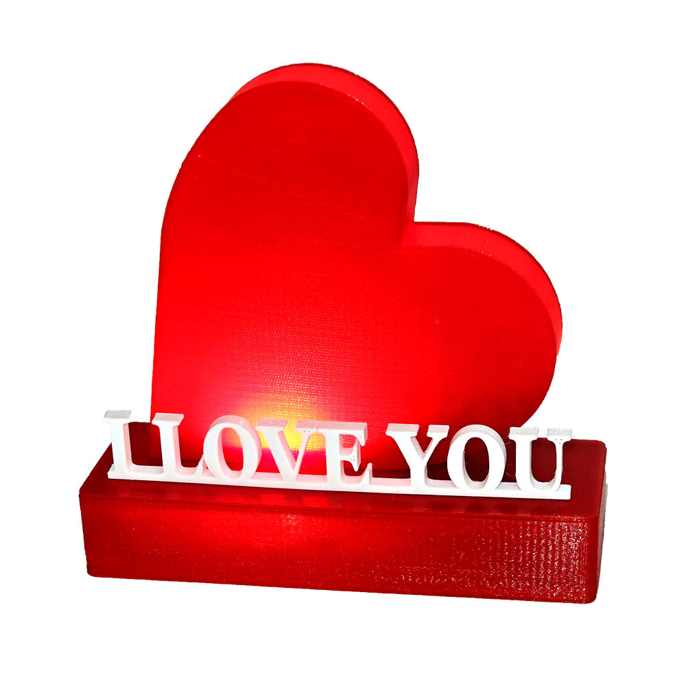 Світильник нічник "I LOVE YOU" (Я тебе кохаю) світлодіодний бездротовий на акумуляторі