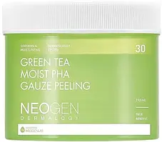 Neogen Dermalogy Green Tea Moist Pha Gauze Peeling Відлущувальні живильні диски 190 мл