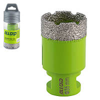 Alloid. Свердло корончасте алмазне керамікою 35 мм, для КШМ М14х2м