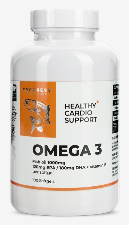 Джерело жирних кислот Progress Nutrition OMEGA-3 HEALTHY 1000мг 180 капсул