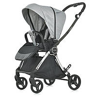 Коляска дитяча ME 1078 VERSA Melange Gray (1шт) прогул.,книжка,колес 4шт, чохол,хром.рама,сірий